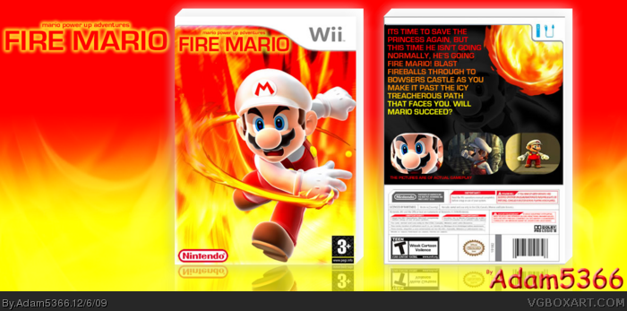 Mario Power Up Adventures: Fire Mario box art cover
