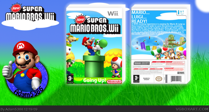 New Super Mario Bros. Wii box art cover