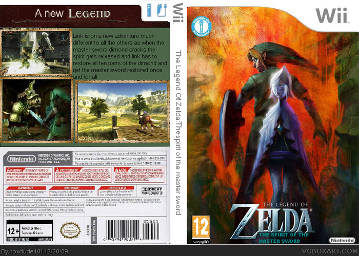 The Legend Of Zelda:The Spirit Of The Master Sword box art cover
