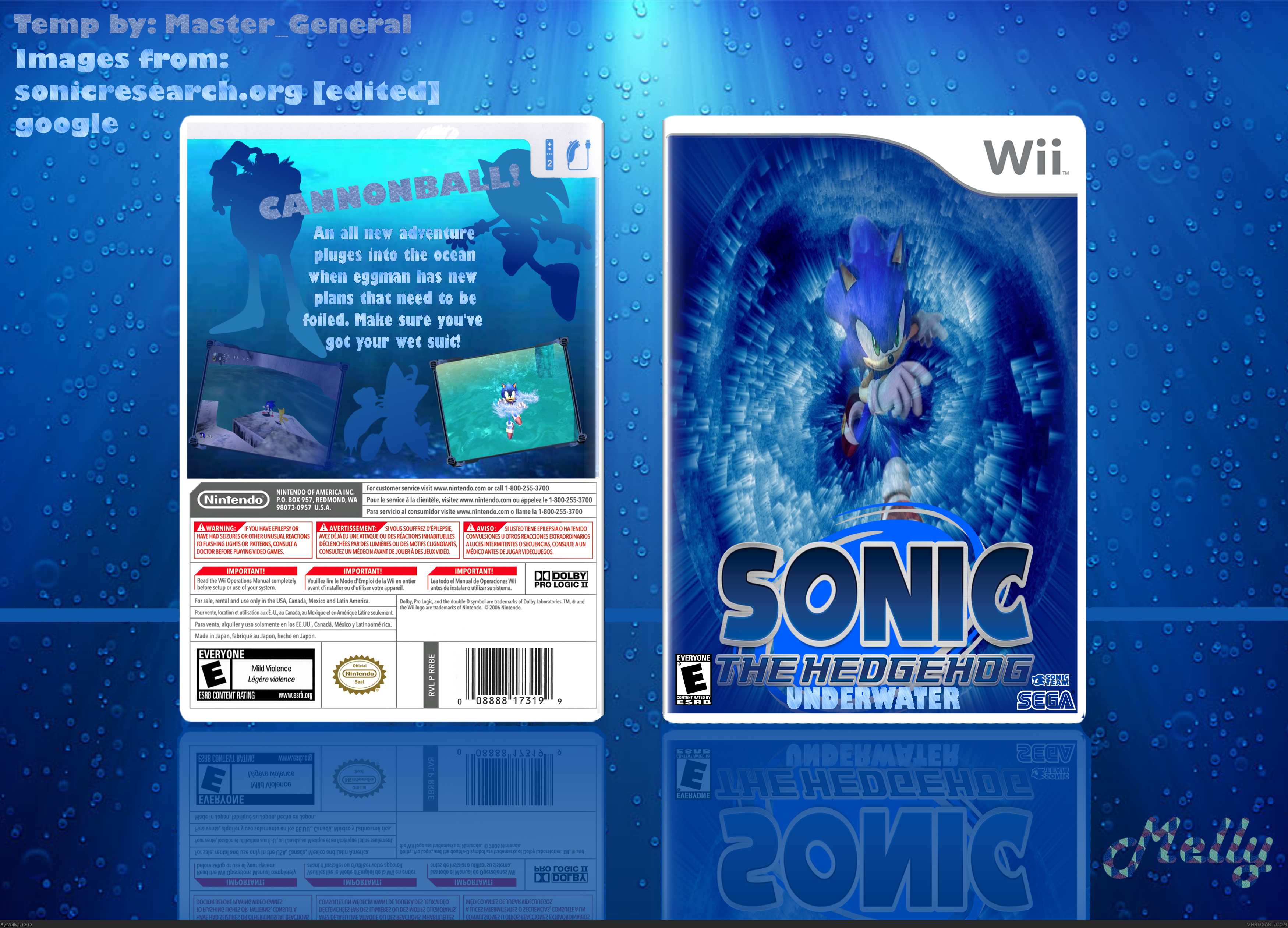 Sonic the hedgehog: UNDERWATER box cover