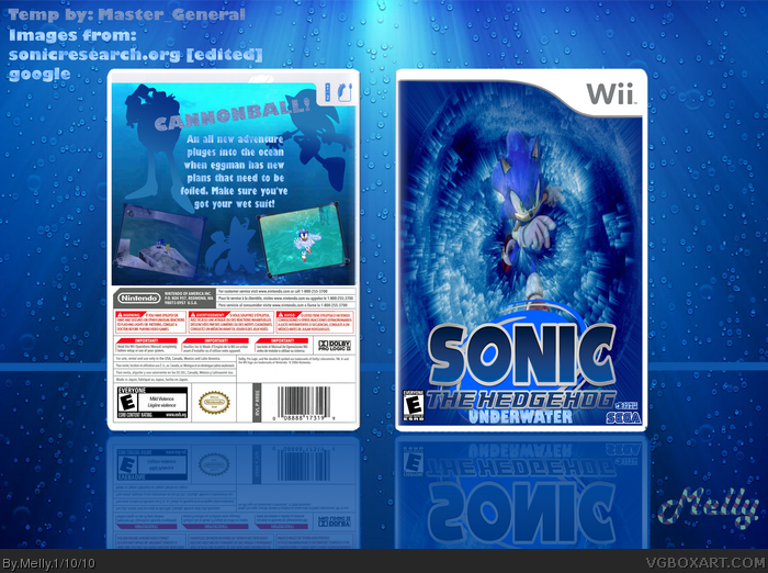 Sonic the hedgehog: UNDERWATER box art cover