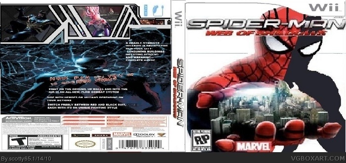 Spider man web of  shadows box art cover
