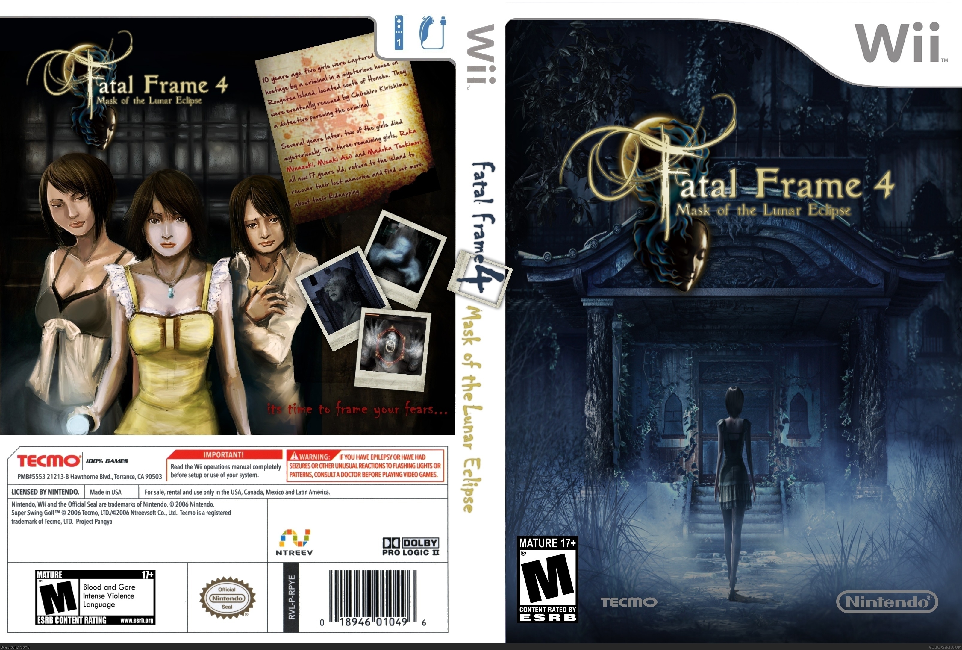 Fatal Frame 4 mask of the Lunar Eclipse box cover