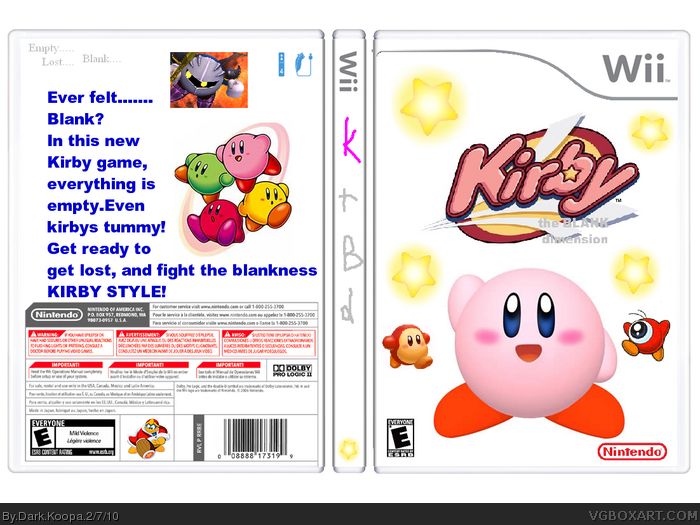 Kirby: The BLANK dimension box art cover