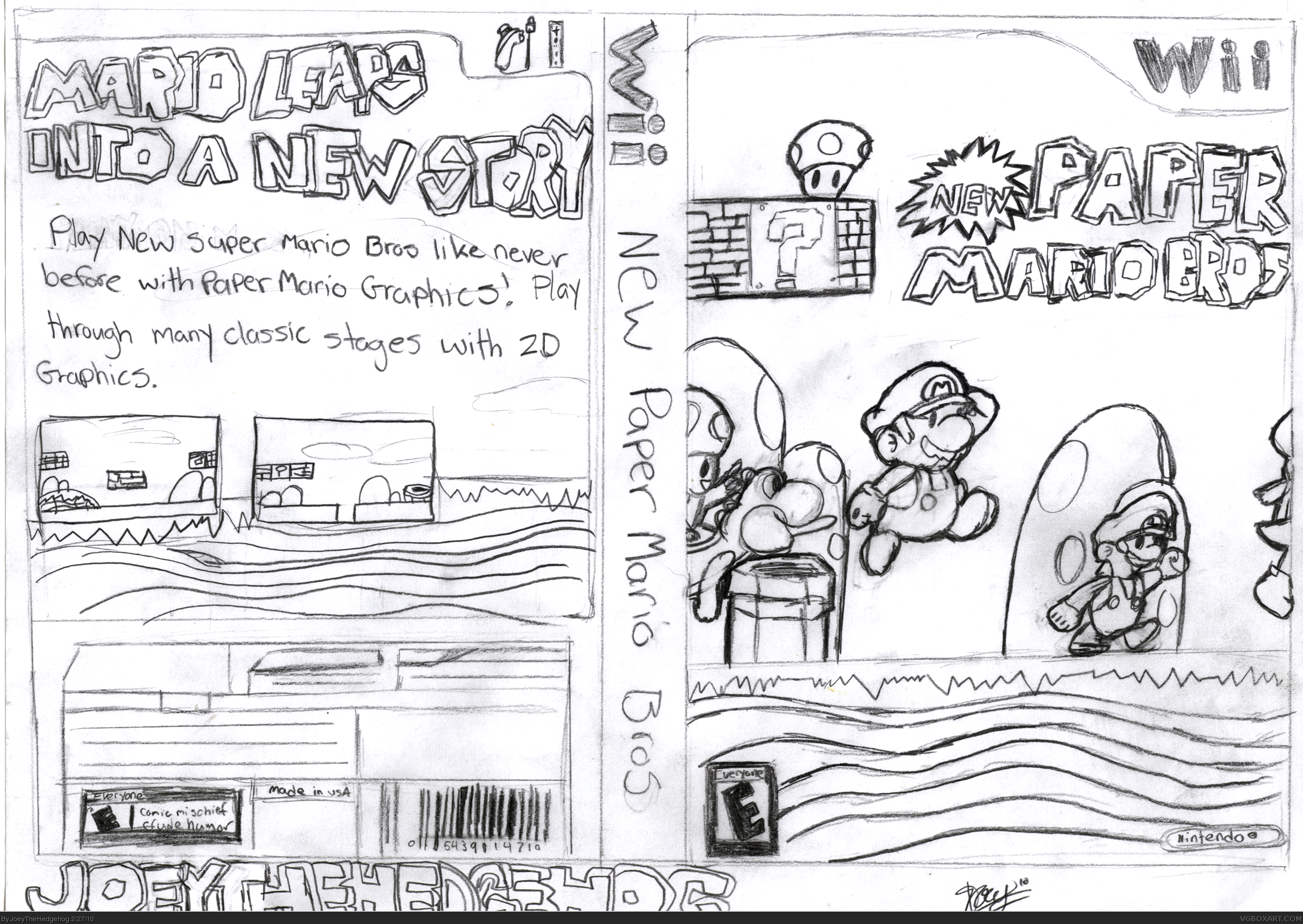 NEW Paper Mario Bros box cover