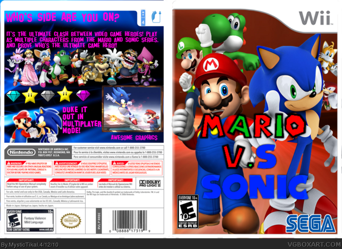 Mario Vs. Sonic box art cover