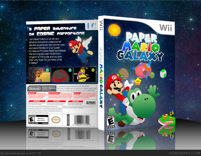 Paper Mario Galaxy box art cover