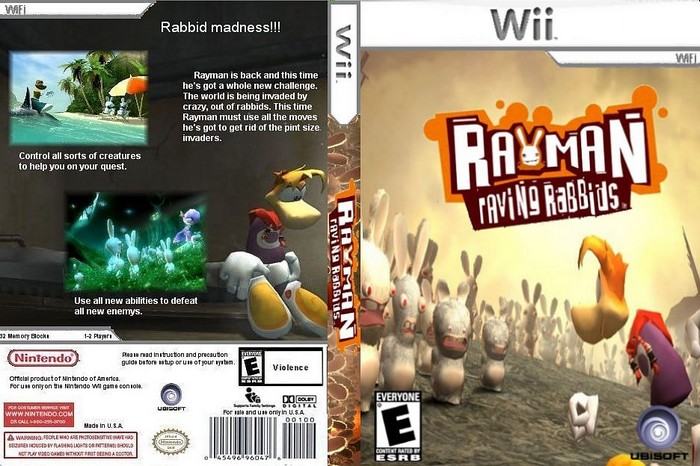 Rayman Raving Rabbids box art cover