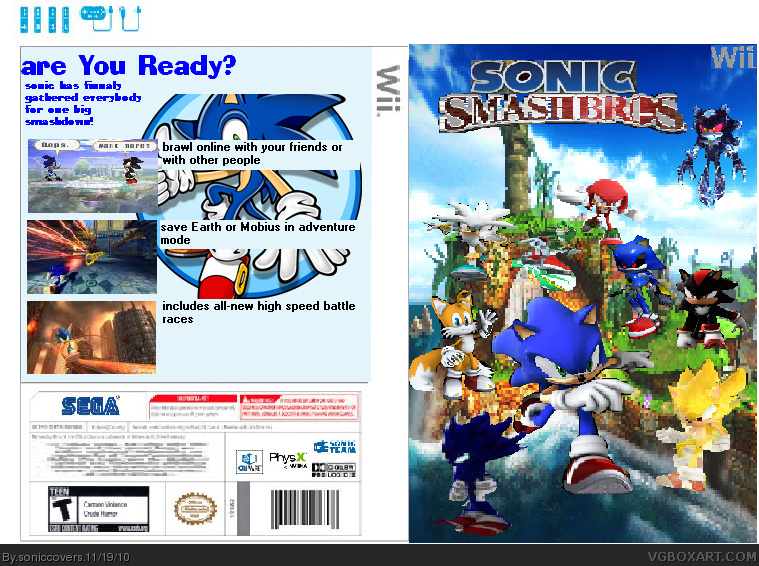 Sonic Smash Bros. box cover