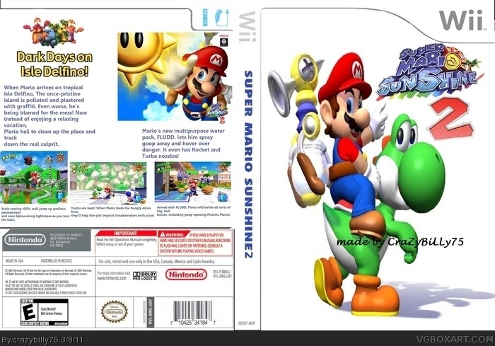 Super Mario Sunshine 2 box art cover