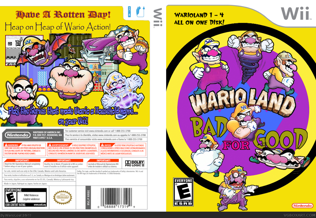 Wario Land: Bad For Good box cover