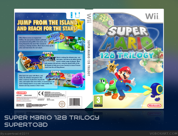 Super Mario 128 box art cover