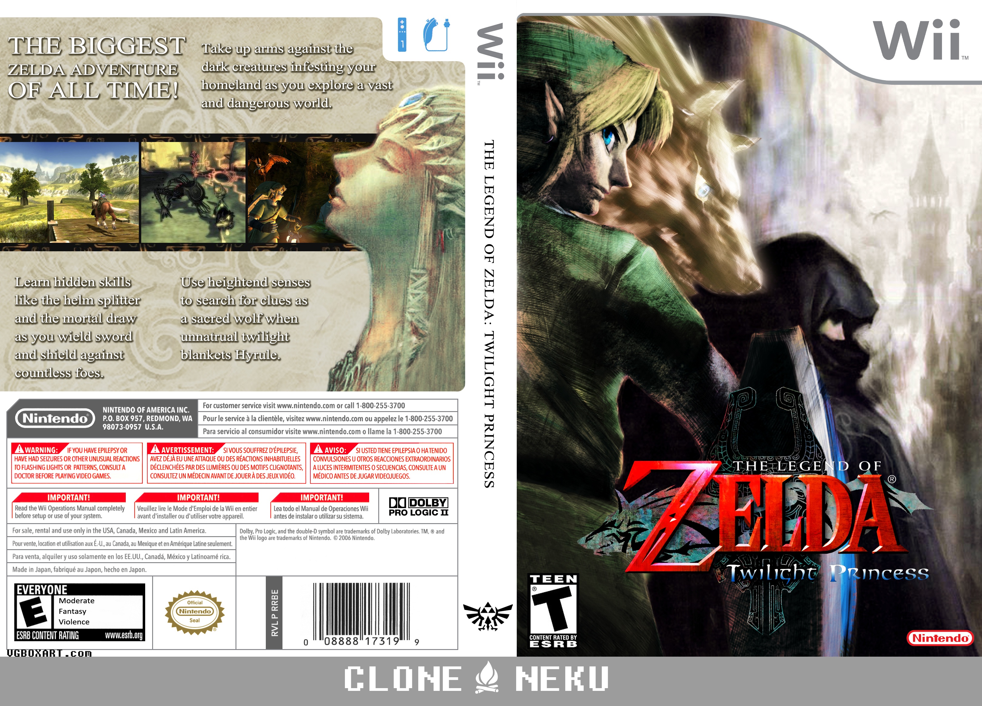 The Legend of Zelda Twilight Princess box cover
