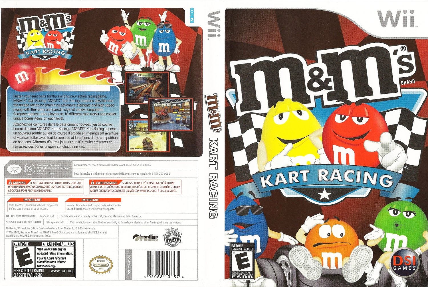 M&M's Kart Racing box cover