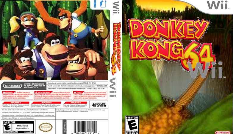 Donkey Kong 64 Wii box cover