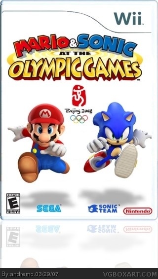 Sonic & Mario on the Olympic Games box cover