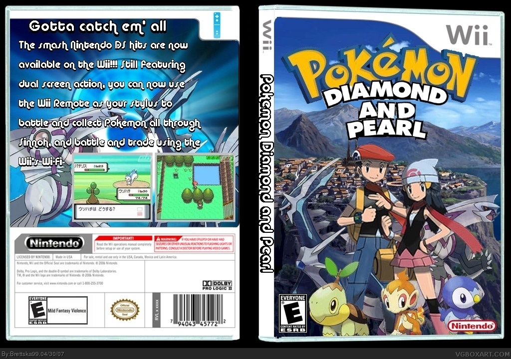 Pokemon Diamond and Pearl box cover