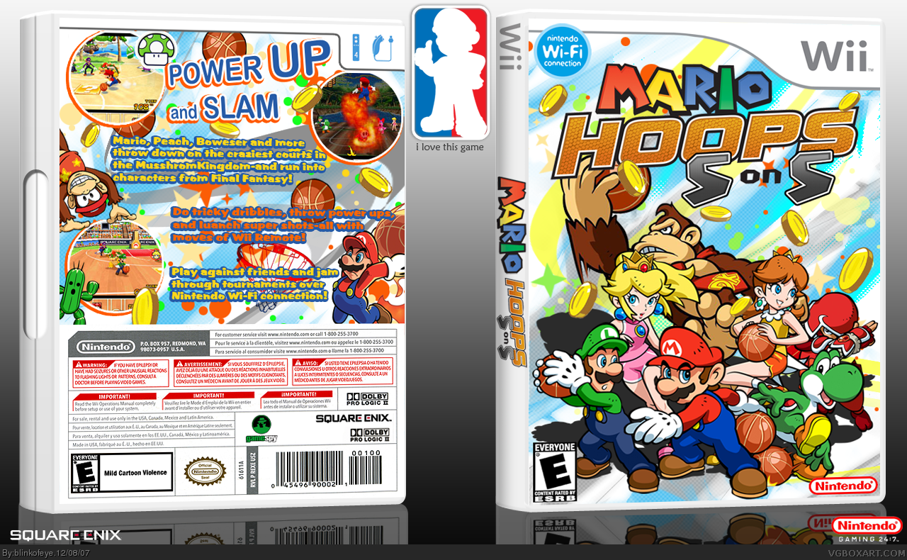 Mario Hoops 5 on 5 box cover