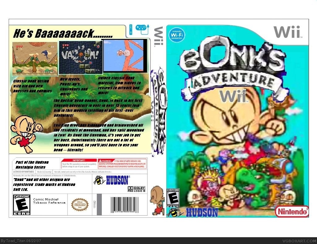 Bonk Wii box cover