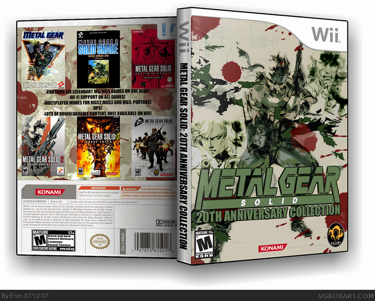 Metal Gear Solid Collection box cover
