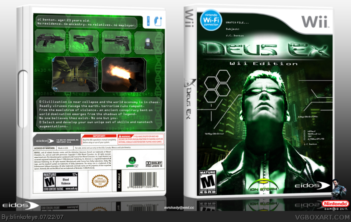 Deus Ex: Wii Edition box art cover
