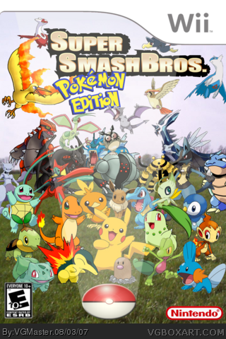 Super Smash Bros; Pokemon Edition box art cover
