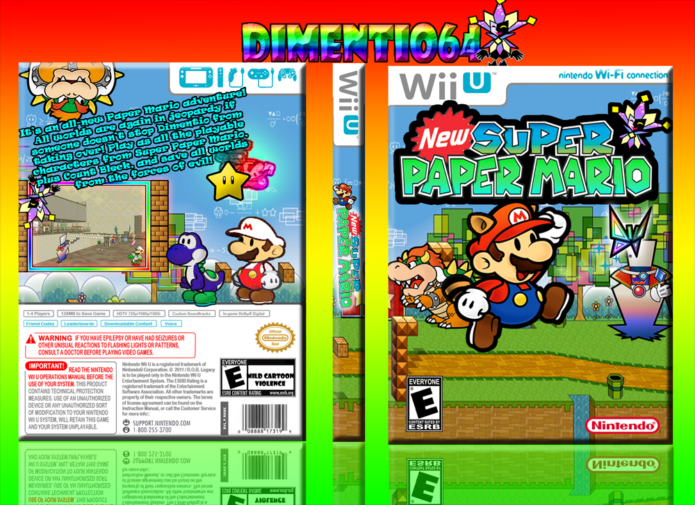 New Super Paper Mario box cover