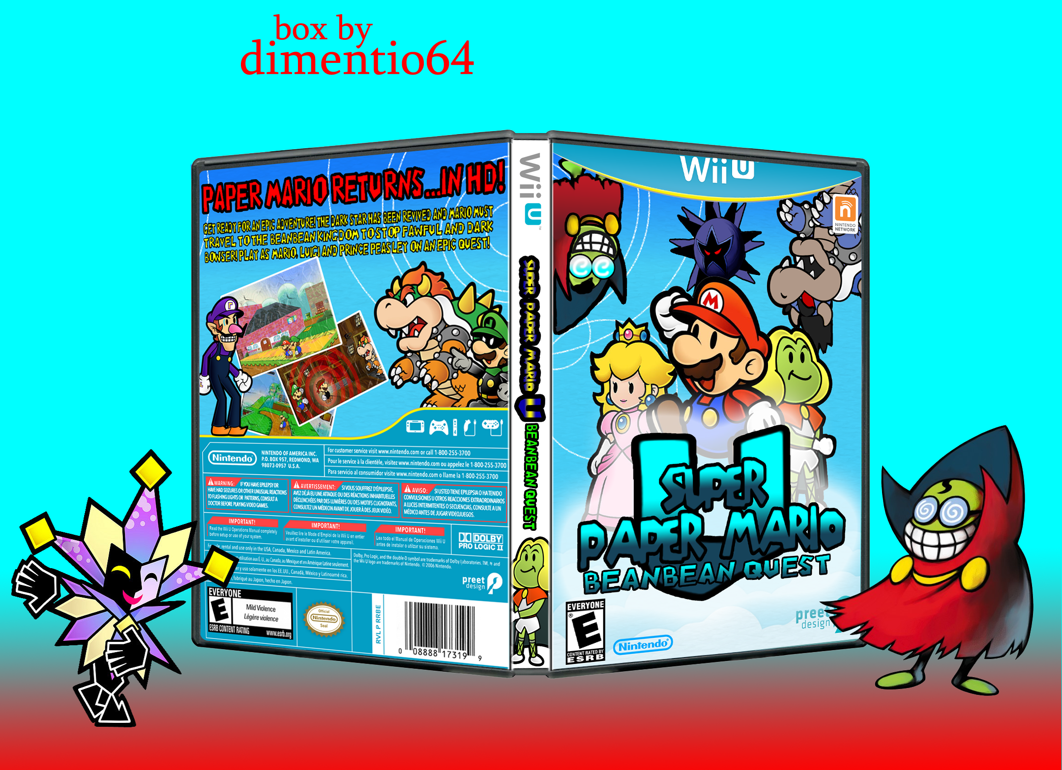 Super Paper Mario U: Beanbean Quest box cover