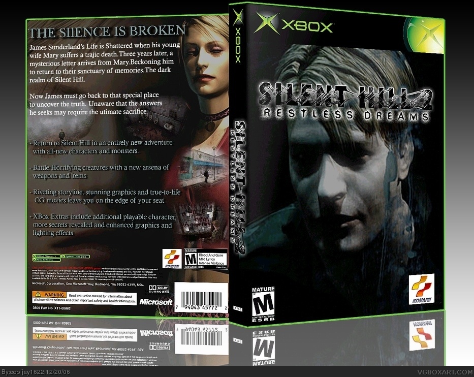 Silent Hill 2 Restless Dreams box cover