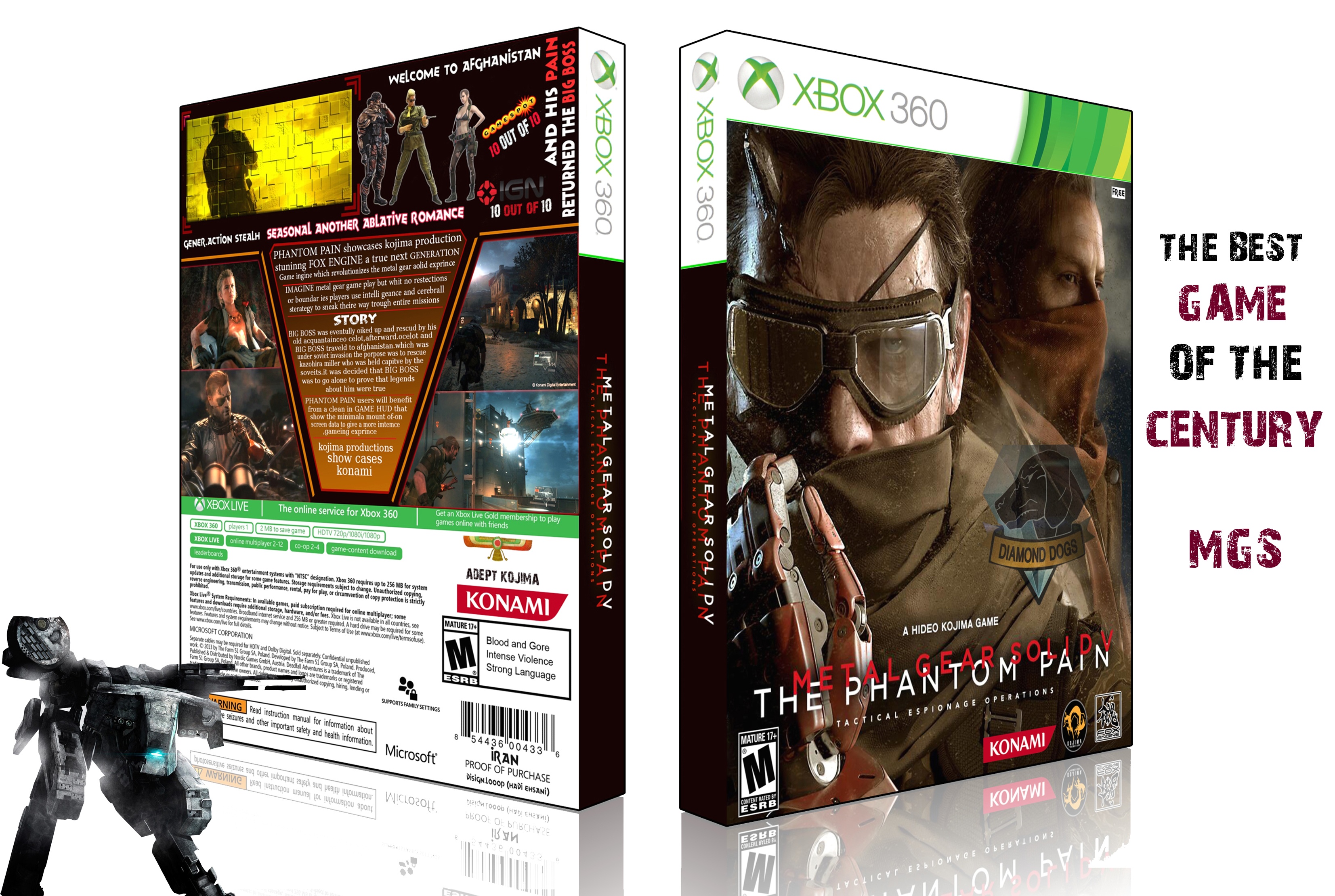 Metal Gear Solid V Phantom Pain box cover