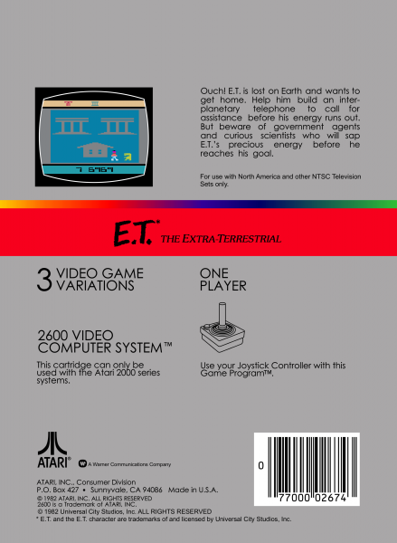 E.T. box art cover