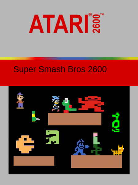 Super Smash Bros 2600 box cover