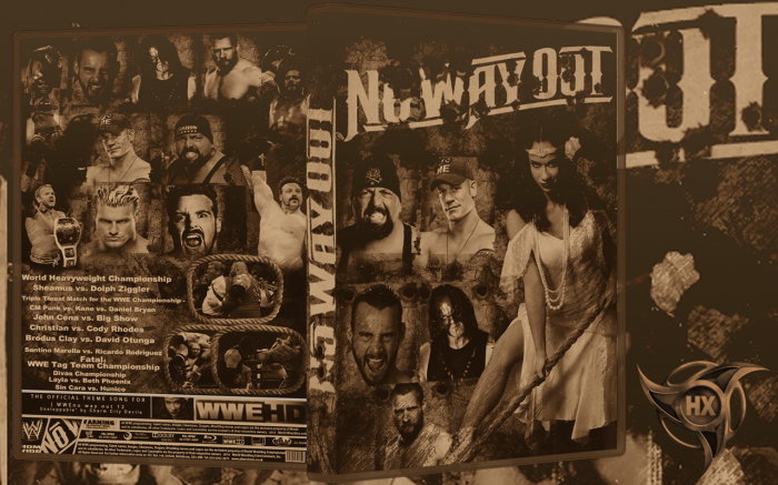 Wwe now way out 2012 dvd cover box art cover