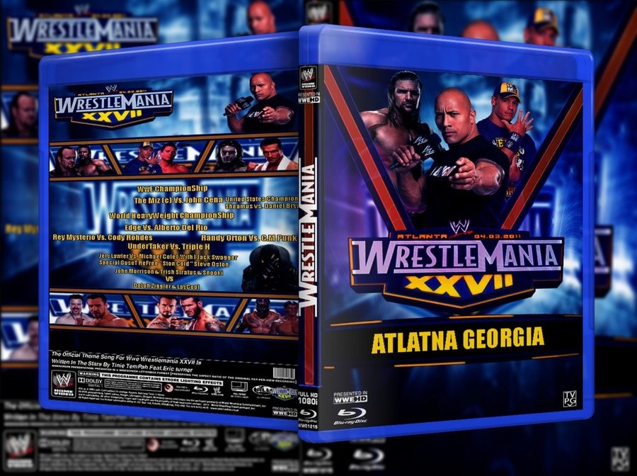 Wrestlemania 27 Blu Ray Cover box cover